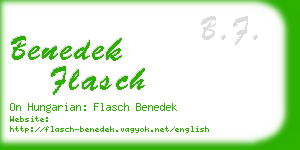 benedek flasch business card